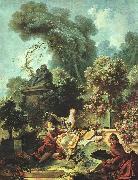 Jean-Honore Fragonard The Lover Crowned oil painting on canvas